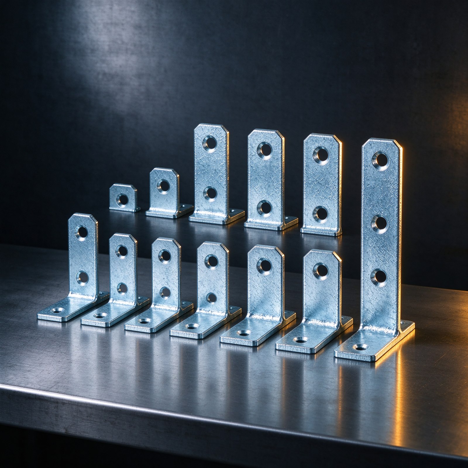 Galvanized steel corner braces