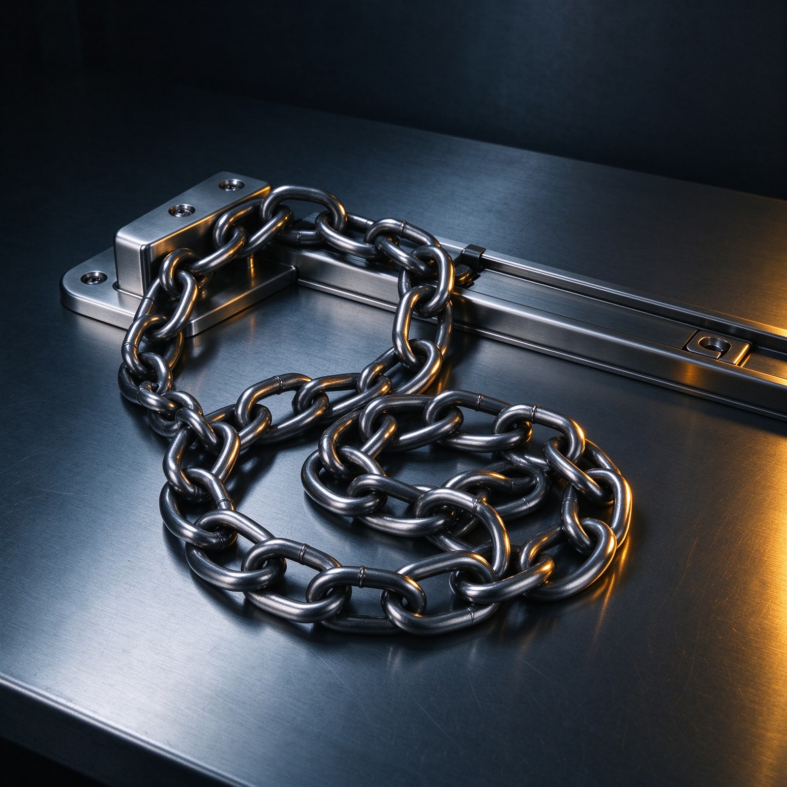 Heavy duty door security chain